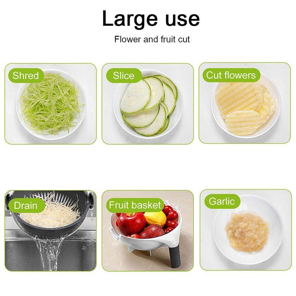 2161 10 in 1 Multifunctional Vegetable Fruits Cutter/Slicer Shredder with Rotating Drain Basket - SkyShopy 2161 10 in 1 Multifunctional Vegetable Fruits Cutter/Slicer Shredder with Rotating Drain Basket - SkyShopy